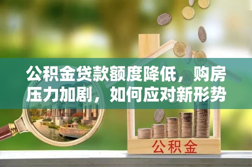 临沧公积金贷款额度降低，购房压力加剧，如何应对新形势？