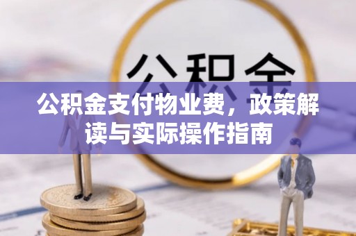 临沧公积金支付物业费，政策解读与实际操作指南