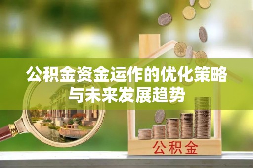 临沧公积金资金运作的优化策略与未来发展趋势