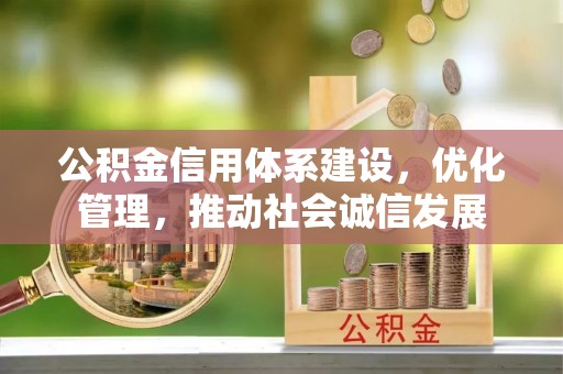临沧公积金信用体系建设，优化管理，推动社会诚信发展