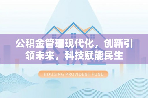 临沧公积金管理现代化，创新引领未来，科技赋能民生