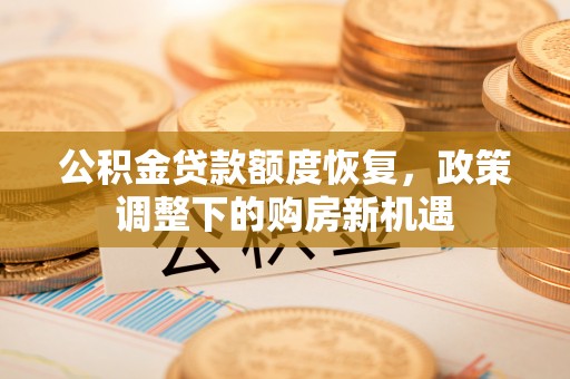 临沧公积金贷款额度恢复，政策调整下的购房新机遇