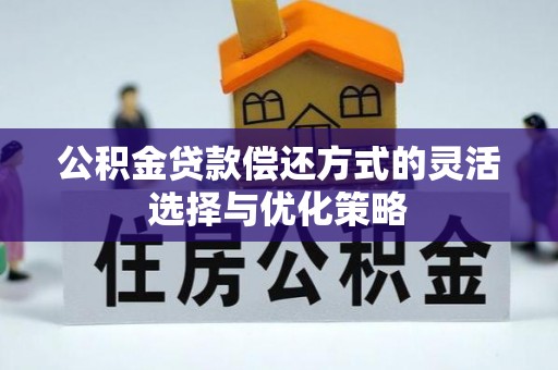 临沧公积金贷款偿还方式的灵活选择与优化策略