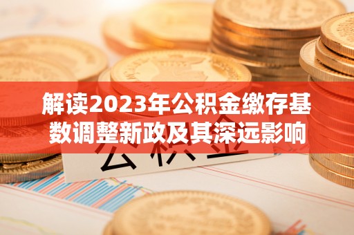 临沧解读2023年公积金缴存基数调整新政及其深远影响