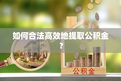 临沧如何合法高效地提取公积金？