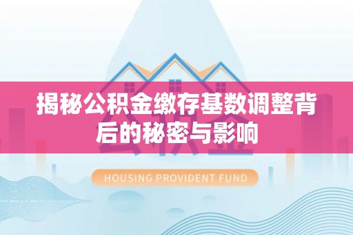临沧揭秘公积金缴存基数调整背后的秘密与影响