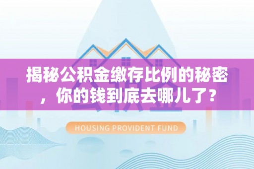 临沧揭秘公积金缴存比例的秘密，你的钱到底去哪儿了？